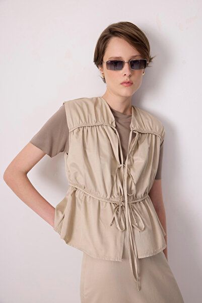 Touché Privé Büzgü Detailed Vest