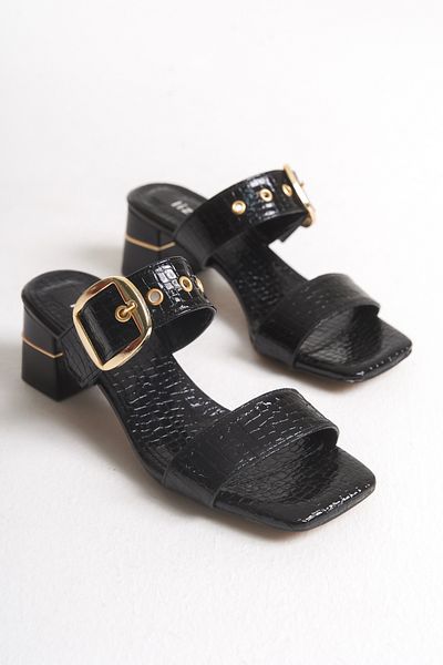 Liza Shoes Jully Women's Belted Short Heel Slippers A026-K328