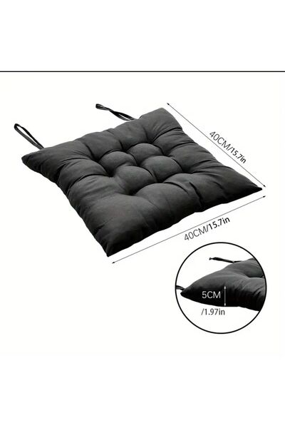 İstanbul kumaş 4’lü Sandalye Minderi – Bağcıklı, Çökme Yapmaz Sünger Dolgulu, Yıkanabilir – 40x40 cm