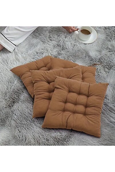 İstanbul kumaş 4-Piece Chair Cushion – Lace-Up, Non-Collapsible Sponge Filled, Washable – 40X40 cm