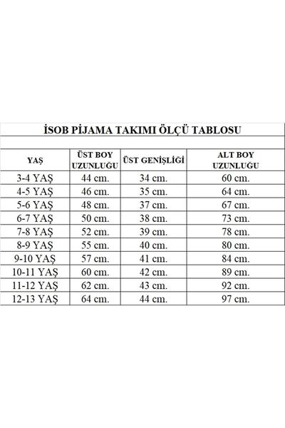 İsobel MİNEÇ MAVİ ERKEK ÇOCUK PAMUKLU PİJAMA TAKIMI-İSOB
