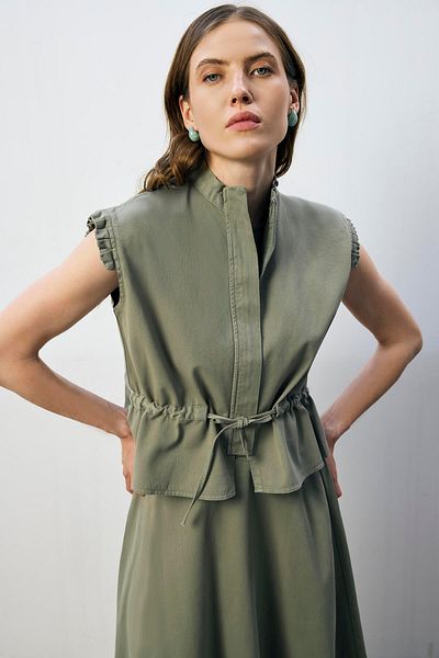 Touché Privé 100% Cotton Vest Skirt Suit