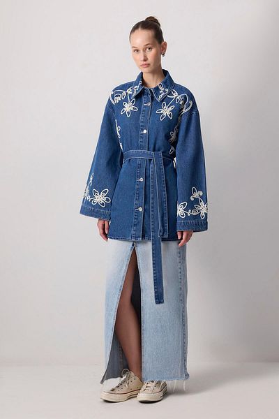 Touché Privé JACHETA DENIM BRODATĂ