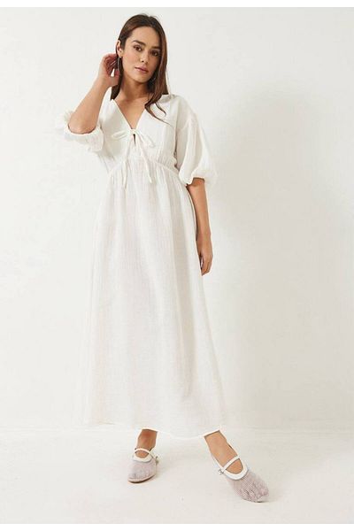 Butik Muslin Fabric Casual Dress