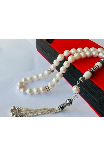 İnci İnci Tesbih 925 Ayar Gümüş Püsküllü