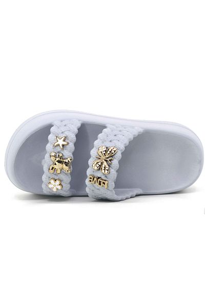 rs riva shoes Girl's Women's Pool Beach Vacation Daily Summer Comfortable Non-Slip Sole Teddy Bear Butterfly Stone Slippers