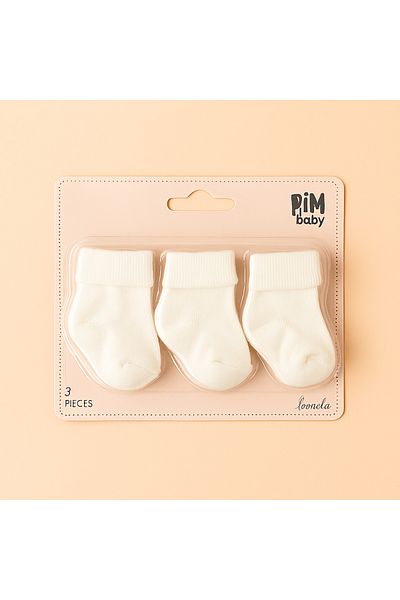 Baby Fou Cotton 0-6 Months Newborn Baby 3-Piece Baby Socks
