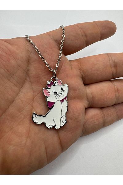 Herşey Nota Sitting Gatinha Marie Necklace