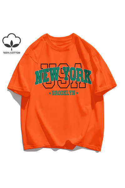 StartMore تي شيرت Y2k Vintage تي شيرت مطبوع عليه New York Brookl Yn