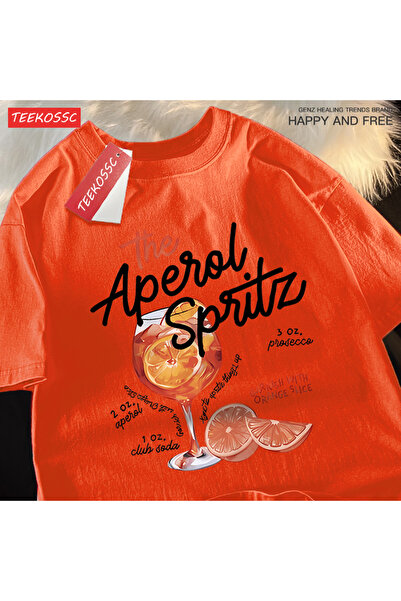 StartMore تي شيرت Y2k Vintage تي شيرت مطبوع عليه مشروب النبيذ بالليمون المثلج