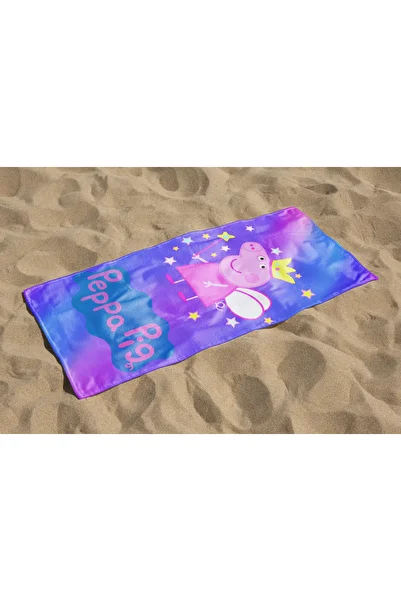 Home Peppa Pig Patterned Digital Printed Girl's Beach Bath Towel