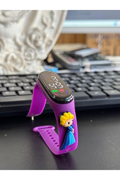 Newon Figürlü Dijital Led Çocuk Saati Dokunmatik Ekranlı Su Geçirmez