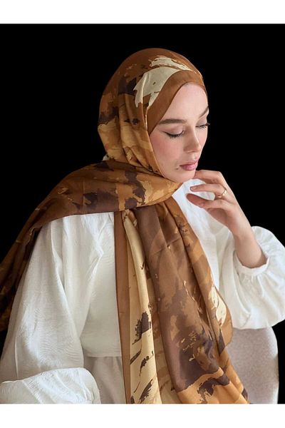 Freeista Cinnamon Ocean Pattern Lina Shawl 2507132034