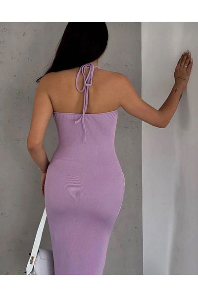 hipnoz butik Collar Rose Detail Midi Length Camisole Dress