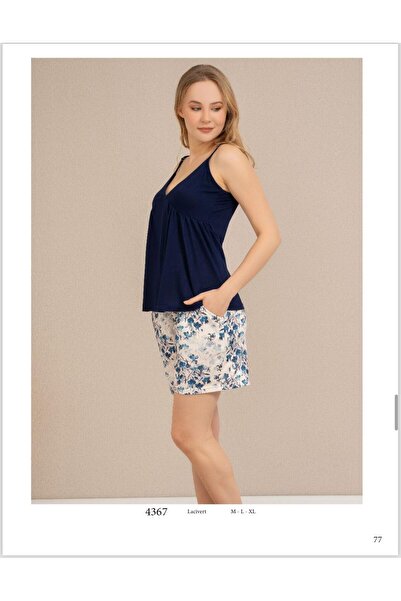 Baha Perfect Club Women's Pajama Set with Rope Strap Shorts 4367 - 1 Piece