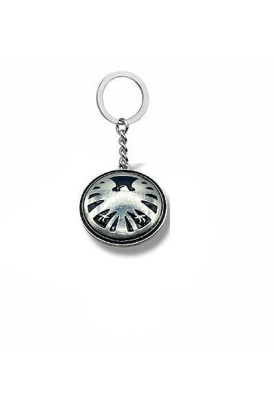 Herşey Nota Medallion Keychain with Eagle Figure |   Power and Freedom Symbol Unisex Accessory