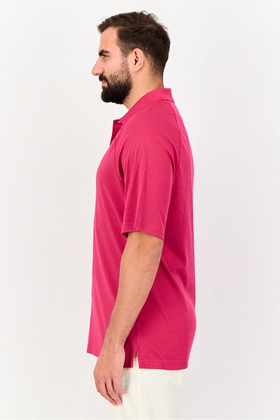 Greg Norman Men Sportswear Fit Short Sleeve Outdoor Polo Shirt, Pink