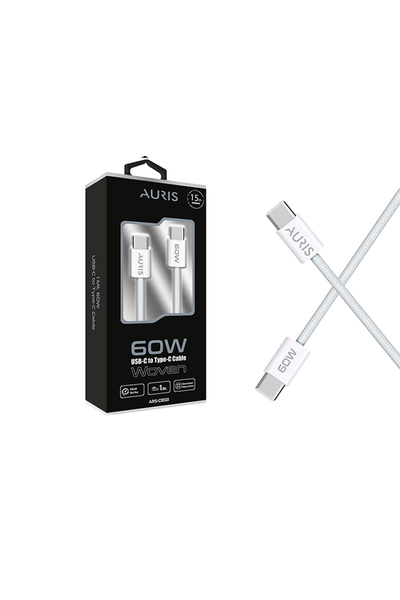 Auris CB58 60 W Usb-c To Type-c Kablo 1 Metre Örgü