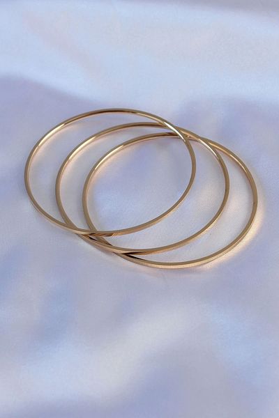 MODA 316l Steel Gold Color Ajda Model Women's 65 Mm Bracelet