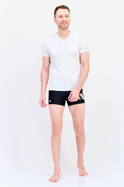 adidas Men Brand Logo Swim Trunks, Black