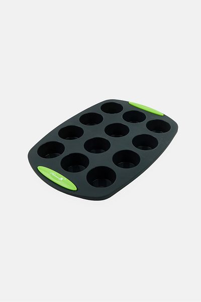 Harmony 12 Slot Silicone Cake Mould, Charcoal