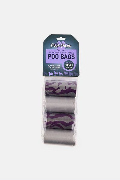 Posh Paws 8 Rolls Camouflage Poop Bags, Assorted
