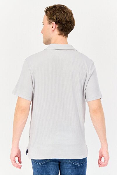 Vince Camuto Men Regular Fit Embroidered Short Sleeves Polo Shirt, Light Grey