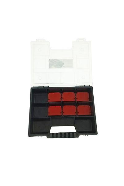 OEM Portable organizer with handle, 10 compartments with removable dividers, 195x155x35mm