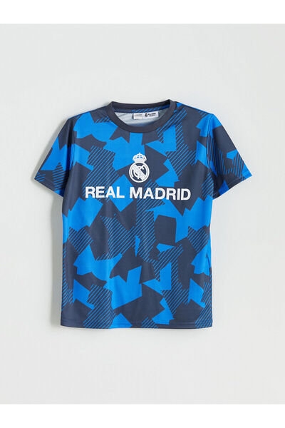LC Waikiki Vizyon Yeni Sezon Bisiklet Yaka Real Madrid Baskılı Erkek Çocuk Ti...