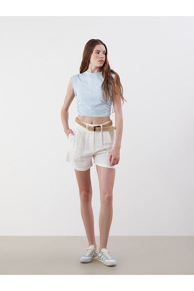 LC Waikiki Nou sezon Crew Neck Icy Crop - S5GR73Z8