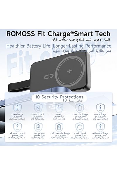 Romoss Magnetic Power Bank 10000mAh, Wireless Portable Charger Fast Charging