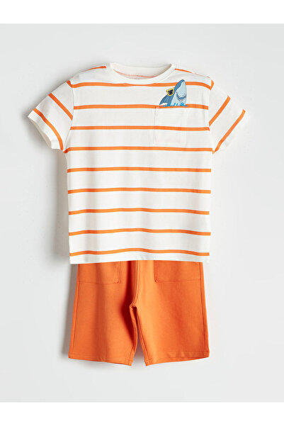 LC Waikiki Printed Boys' T-Shirt and Shorts