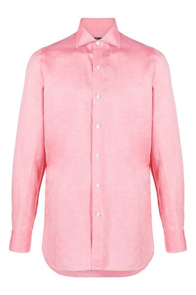 Finamore 1925 FINAMORE Finamore Linen Blend Regular Fit Shirt