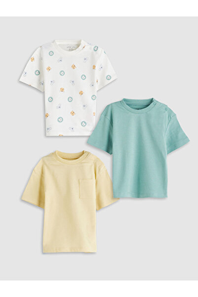 LC Waikiki تي شيرت للأولاد الصغار من القطن برقبة دائرية من Peak New Season، 3...