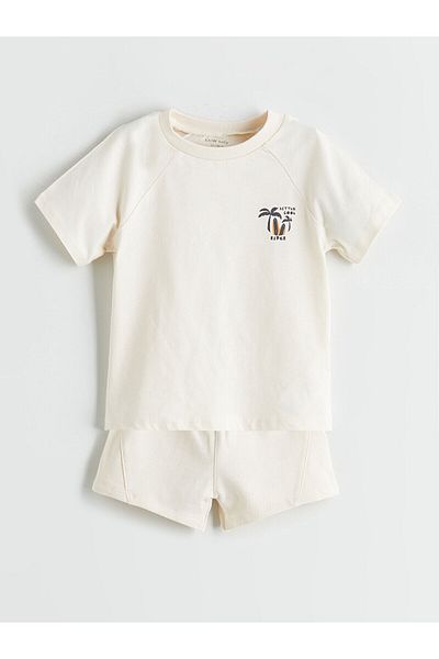 LC Waikiki Printed Baby Boy T-Shirt and Shorts 2-Pack
