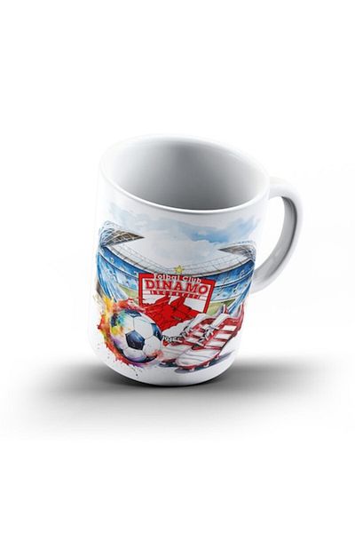 OEM Cana Dinamo Bucuresti, fotbal, suporter, alba, 330 ml