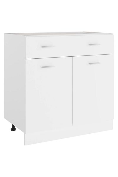 vidaxl Drawer Bottom Cabinet Lyon White 80x46x81.5 cm Engineered Wood