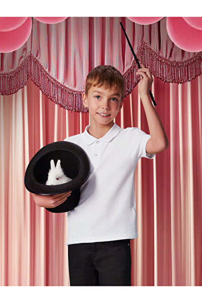 LC Waikiki LCW dečija bela polo majica za dečake 100% pamuk