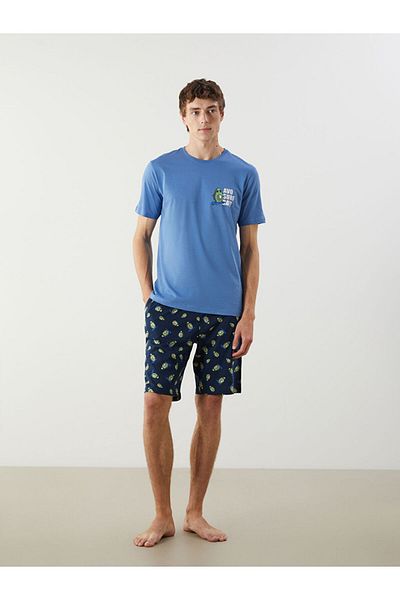 LC Waikiki Set de pijamale pentru bărbați cu sorturi standard de sezon nou - S5LS92Z8