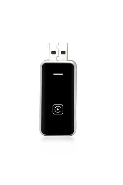 zyteq 2-in-1 Wireless Adapter, Android Auto & CarPlay, BT, WiFi, Plug-and-Play, Black