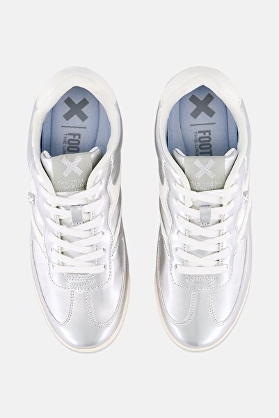 XTI Women Lace Up Casual Shoes, Silver