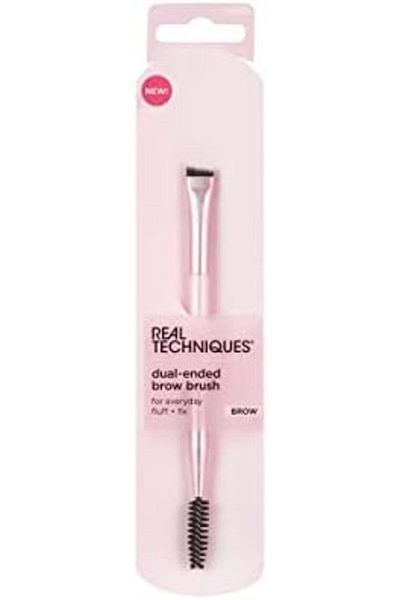 Real Techniques Dual-Ended Brow Brush, For Shaping & Filling, Travel-Friendly Spoolie