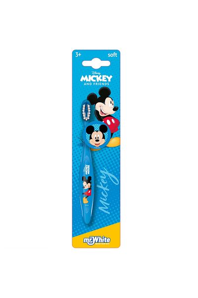 Mickey Mouse Periuta dinti copii +3 ani Soft Mr.White MICKEY MOUSE ventuza
