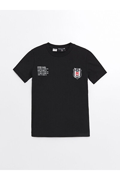 LC Waikiki LCW Rundhalsausschnitt bedrucktes Kurzarm-T-Shirt für Jungen