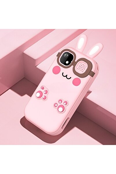 zyteq Children's Phone ZYTEQ®️H06 with Camera, Games, and Video, 2.0" Screen, Durable Design, Pink Bunn