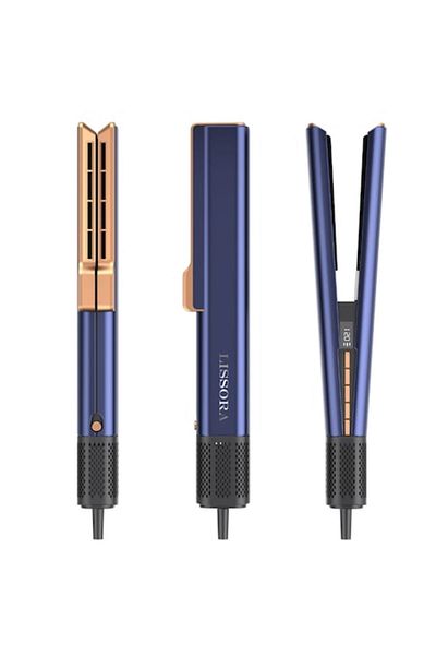 LISSORA Placă de îndreptat părul cu flux de aer LISSORA® AirFlow, albastră