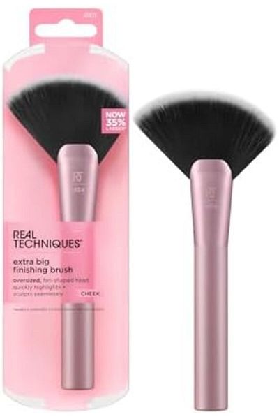 Real Techniques Extra Big Finishing Brush, Large Makeup Brush For Powder Bronzer, Highlight, & Conto