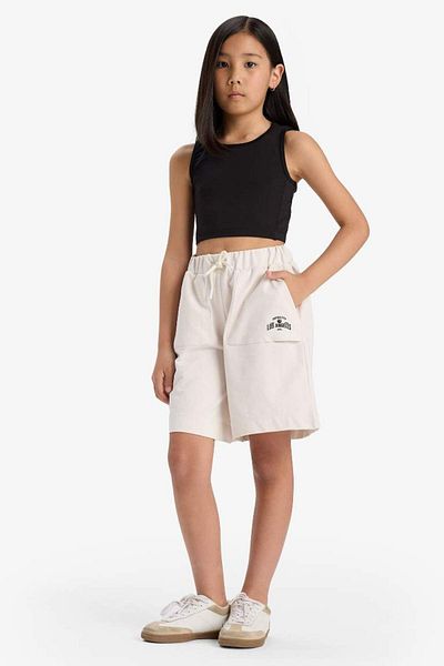 DeFacto New Season Girls' Basic Plain Shorts with Elastic Waist