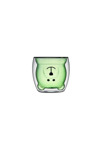 OEM Pahar cu pereți dubli, Ursuleț, 250 ml, Verde