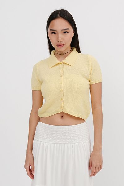 Addax Polo Neck Short Sleeve Cardigan H10298-B7